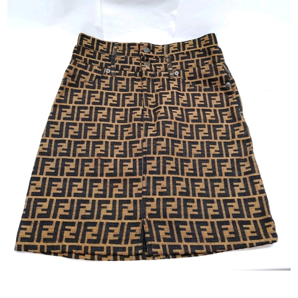 Fendi Zucca Monogram Skirt Size M